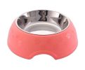 Stainless Steel Pet Bowls with Non Spill Skid Resistant Silicone Mat [A]