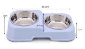 Stainless Steel Pet Bowls Water and Food Feeder Non Spill Skid Resistant [G]