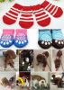 [Snowman] 8 Pcs Lovely Knit Dog Socks Cat Socks Pet Knitted Socks Indoor Wear