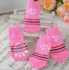 [Footprint] 8 Pcs Lovely Knit Dog Socks Cat Socks Pet Knitted Socks Indoor Wear