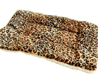 [Leopard] Soft Pet Beds Pet Mat Pet Crate Pads Cozy Beds For Dog/Cat