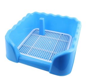 Healthy Puppy Dog Indoor Potty Training Holder Pad Potty Toilet Trays(Blue)