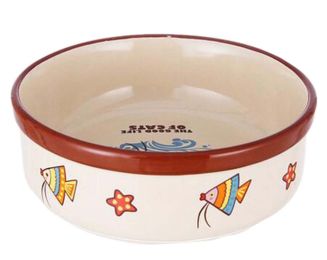 One Little Ceramic Feeding Pot/Pet Bowl/Dog Bowl/Cat Bowl For Food & Water 14x5CM (C#13)