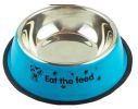 Little Stainless Steel Bowl Set Feeding Pot/Pet Bowl/Dog Bowl/Cat Bowl For Food & Water M Size (Blue#01)