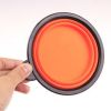 Portable Silicone Pets Bowls Dogs Cats Bowls Pet Supplies Dog Accessories-Orange