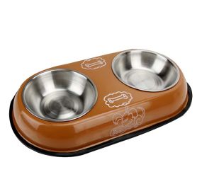 Pet Feeding Supplies Cat or Dog Food Bowl Stainless Steel [A]