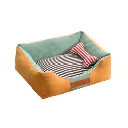 Detachable House Pet Mat Stylish Pet Bed Pet House Kennel,Pet Bolster Bed#F