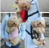 Portable Chest Carrier Backpack Bag for Pets Dogs Pink(Bust 50cm, Up to 15LB)