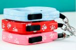5m Long Pets Harness Supplies Retracted Leash Collar ( Pink Step Pattern )