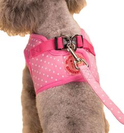 Vest Leashes - Dog Harness Leash--??L Size: Bust 46cm??Pink Dot