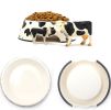 New Fashion Animal Dog Dishes Bowl Stainless Steel Pet Bowl, Milk Cow Stripes