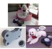 Fashion Animal Dog Dishes Bowl Stainless Steel Pet Double Bowl BLACK