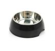 Pet Bowl / Dog bowl with Stainless Steel Eating Surface Black, Medium