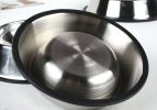 Stainless Steel Pet Bowl Dogs Cats Bowl Pet Supplies(10 * 2.5 Inches)
