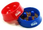 Pet Food Slow Feed Bowl for Dogs Cats (17.5*6 cm)--Random Color