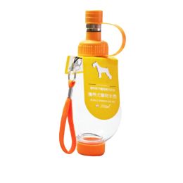 Pet Kitten Puppy Travel Water Bottle,Portable Water Bottle,200ML,SWEET ORANGE