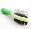 Double-Sided Plastic Handle Massage Comb Pet Dog Brush Cat Brush (Green)