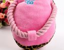 Creative Slipper Shaped Knot Rope Ball Chew Dog Puppy Toy Pet Chew Toy PINK