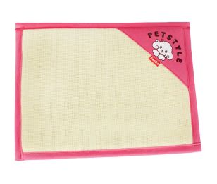 Natual Soft Pet Dog Bed Mat Double Sided Dual-use Straw Mat ROSE, 53*38cm