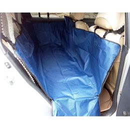 Waterproof Oxford Fabric Pet Car Seat Cover Dog Mat for Rear Seat, Blue