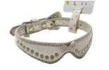Fashionable Rhinestone Decorated Adjustable Dog Collar WHITE(Fit 21~26cm neck)
