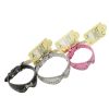 Fashionable Rhinestone Decorated Adjustable Dog Collar WHITE(Fit 21~26cm neck)