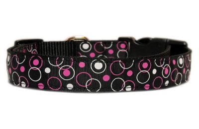 Retro Nylon Ribbon Collar Black Large
