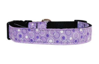 Retro Nylon Ribbon Collar Lavender Large