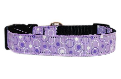 Retro Nylon Ribbon Collar Lavender XS