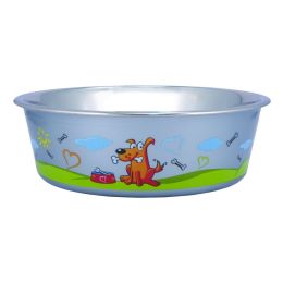 Multi Print Stainless Steel Dog Bowl By Boomer N Chaser-Set of 2