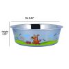 Multi Print Stainless Steel Dog Bowl By Boomer N Chaser-Set of 2