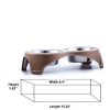 Plastic Framed Double Diner Pet Bowl in Stainless Steel, Large, Gold and Silver-Set of 4