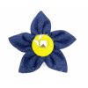 Mustard honeycomb frayed denim dog collar