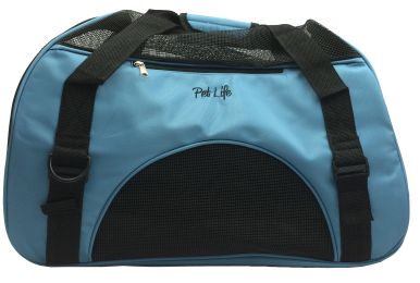Airline Approved Altitude Force Sporty Zippered Fashion Pet Carrier (Color: Blue, size: Medium)