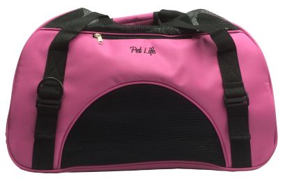 Airline Approved Altitude Force Sporty Zippered Fashion Pet Carrier (Color: Pink, size: Medium)