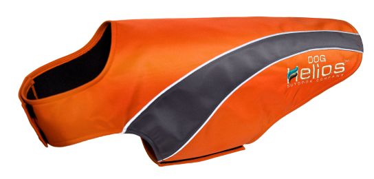 Helios Octane Softshell Neoprene Satin Reflective Dog Jacket w/ Blackshark technology (Color: Orange, size: Extra Small)