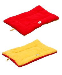 Eco-Paw Reversible Eco-Friendly Pet Bed Mat (Color: Orange, size: Medium)