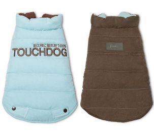 Touchdog Waggin Swag Reversible Insulated Pet Coat (Color: Brown, size: Extra Small)