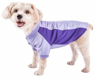 Pet Life  Active 'Barko Pawlo' Relax-Stretch Wick-Proof Performance Dog Polo T-Shirt (Color: Red, size: Small)