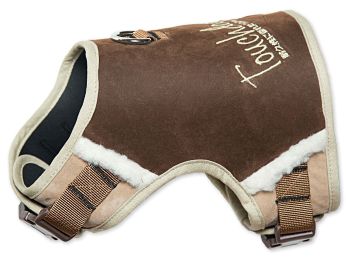 Touchdog Tough-Boutique Adjustable Fashion Dog Harness And Leash (Color: Brown, size: Extra Small)