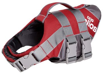 Helios Splash-Explore Outer Performance 3M Reflective and Adjustable Buoyant Dog Harness and Life Jacket (Color: Red, size: Small)