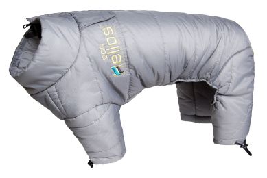 Helios Thunder-crackle Full-Body Waded-Plush Adjustable and 3M Reflective Dog Jacket (Color: Gray, size: Extra Small)