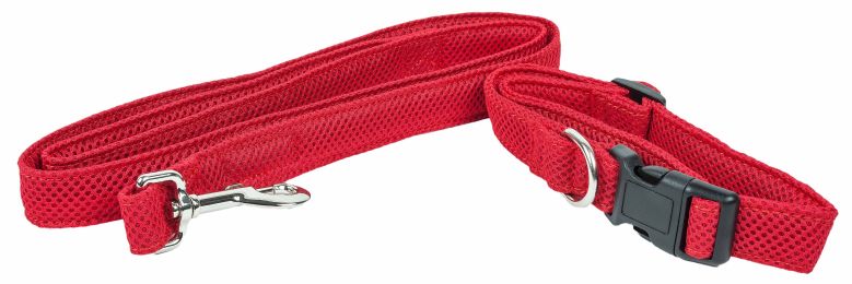 Pet Life  'Aero Mesh' 2-In-1 Dual Sided Comfortable And Breathable Adjustable Mesh Dog Leash-Collar (Color: Pink, size: Small)