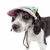 Pet Life  'Botanic Bark' Floral Uv Protectant Adjustable Fashion Dog Hat Cap