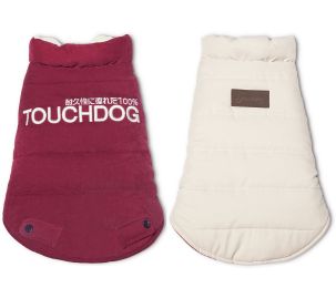Touchdog Waggin Swag Reversible Insulated Pet Coat (Color: Pink, size: Extra Small)